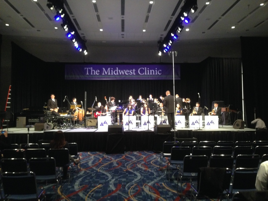 Del Valle jazz ensemble performing on stage